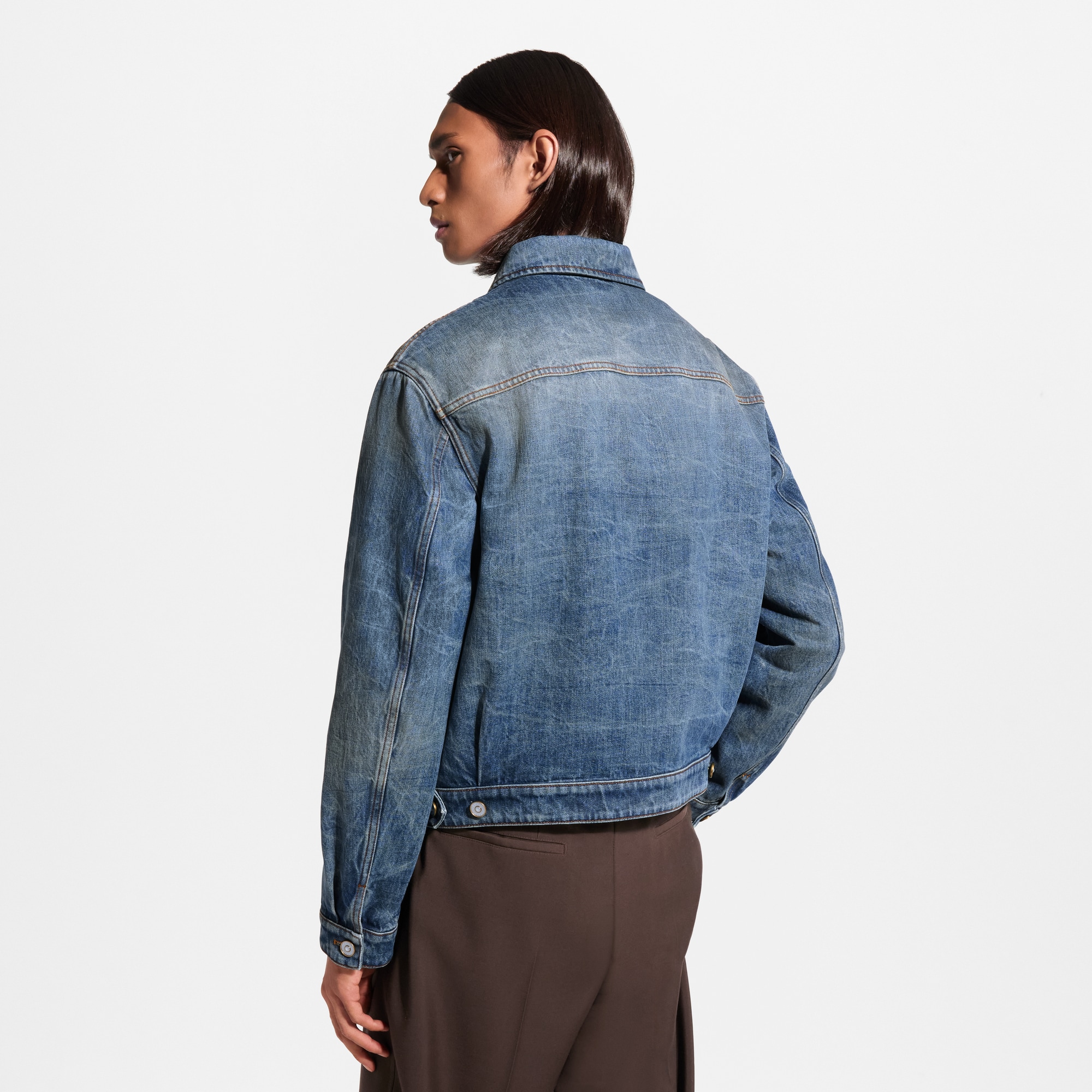 Washed Denim Zippered Blouson - Men - Ready-to-Wear | LOUIS VUITTON ®